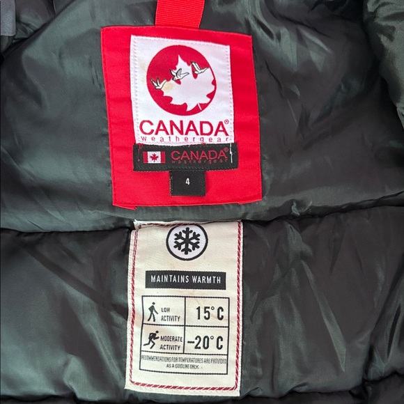 Canadá Gray Winter Coat with Faux Fur Hood - Picture 6 of 13